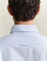 Camisa Slim Fit Classic Oxford Azul