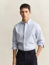 Camisa Oxford Regular Fit Pinpoint Azul