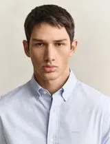 Camisa Oxford Regular Fit Pinpoint Azul
