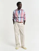 Madras Red Linen Reg Shirt