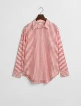 GANT Classic Poplin Striped Orange Shirt