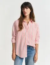 GANT Classic Poplin Striped Orange Shirt