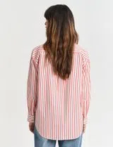 GANT Classic Poplin Striped Orange Shirt