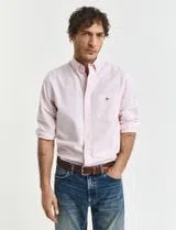 Camisa Oxford Regular Fit Clásica Rosa