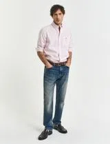 Camisa Oxford Regular Fit Clásica Rosa