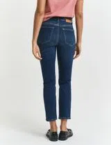 Pantalons en Jean Cropped Slim Stretch Bleu