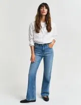 Blue Slim Flare Jeans