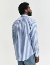 Classic Reg Stripe Poplin Shirt Blue