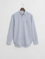 Camisa Reg Classic Poplin Check Azul
