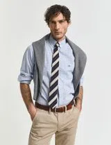 Camisa Reg Classic Poplin Check Azul