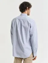 Camisa Reg Classic Poplin Check Azul