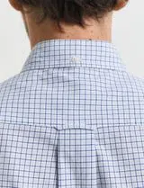 Camisa Reg Classic Poplin Check Azul