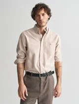 Regular Fit Classic Oxford Shirt Beige