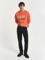 Jeans de Twill Suave Regular Negro