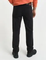 Jeans de Twill Suave Regular Negro