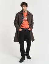 Jeans de Twill Suave Regular Negro