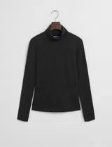 Camisola de gola alta Preto