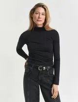 Camisola de gola alta Preto
