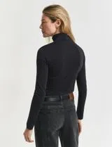Camisola de gola alta Preto