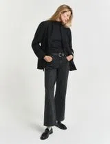 Camisola de gola alta Preto