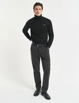 Slim Herringbone Grey Trousers