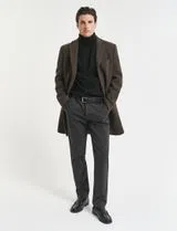 Slim Herringbone Grey Trousers