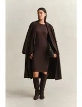 Brown Midi Knitted Dress
