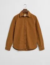 Regular Fit Corduroy Shirt Brown