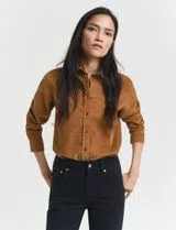 Regular Fit Corduroy Shirt Brown