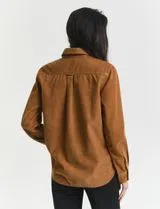 Regular Fit Corduroy Shirt Brown