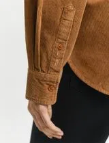 Regular Fit Corduroy Shirt Brown
