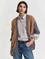 Cardigan Varsity Castanho