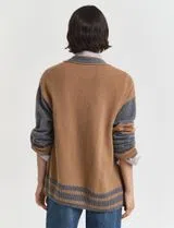 Cardigan Varsity Castanho