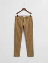 Pantalons Chino Slim en Velours Cord Beige