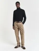 Beige Twill Reg Cargo Pants