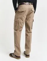 Beige Twill Reg Cargo Pants