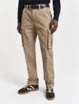 Beige Twill Reg Cargo Pants