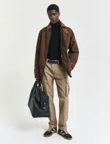 Beige Twill Reg Cargo Pants