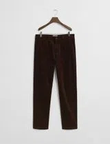 Regular Fit Corduroy Chino Trousers Brown