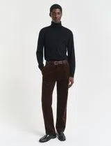 Regular Fit Corduroy Chino Trousers Brown