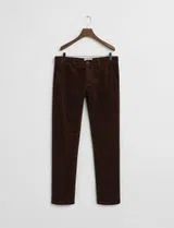 Slim Cord Chino Trousers Brown