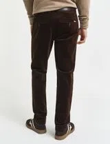Slim Cord Chino Trousers Brown