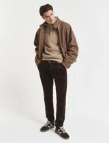 Slim Cord Chino Trousers Brown
