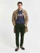 Slim Cord Green Chino Trousers