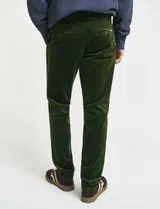 Slim Cord Green Chino Trousers