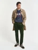 Slim Cord Green Chino Trousers