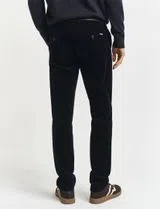 Pantalones Chino Slim de Pana Azul