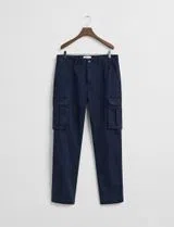 Regular Fit Twill Cargo Pants Blue