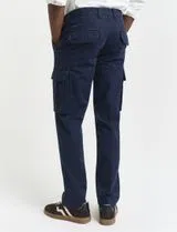 Regular Fit Twill Cargo Pants Blue