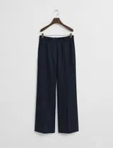 Tailored Wool Blend Blue Pants